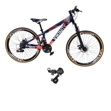 Imagem de Bicicleta 26 VikingX T25 24v Freeride Cambio Traseiro Shimano Pneu Slick Fino Fx Amarela1.50-Unissex