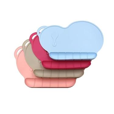 Imagem de Tapete grande de silicone Tapete de mesa de bebê dobrável antiderrapante mesa de jantar impermeável Tapete infantil isolado