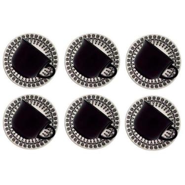 Imagem de Conjunto Biona 12 Peças Xícaras + Pires Donna Folk 180ml