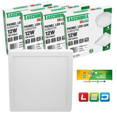 Imagem de Kit 5 Painel De Led 12w Sobrepor Luminária Teto Sala Quarto Cozinha 65