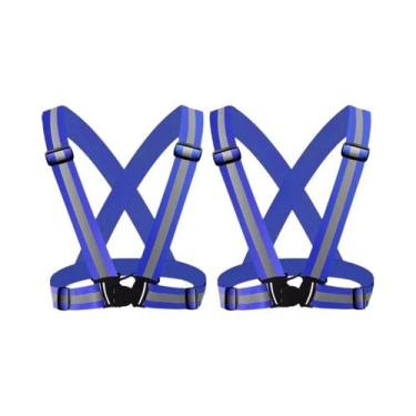 Imagem de Suspensórios Ajustáveis Unissex Refletivos Para Corrida Noturna Cinto 