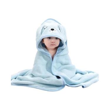 Imagem de Toalha De Banho Com Capuz De Animais Em Desenho Para Bebês Meninos E M