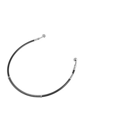 Imagem de Tsinesla Linha de mangueira de óleo de freio 10 mm ID motocicleta linha de freio hidráulico tubo de mangueira de óleo aço inoxidável cabo trançado preto 60 cm/90 cm/130 cm 1,4 m-1,9 m linha de freio