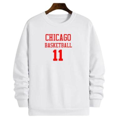 Imagem de Blusa Moletom Gola Basquete Chicago Basketball número 11 - Loja Click 