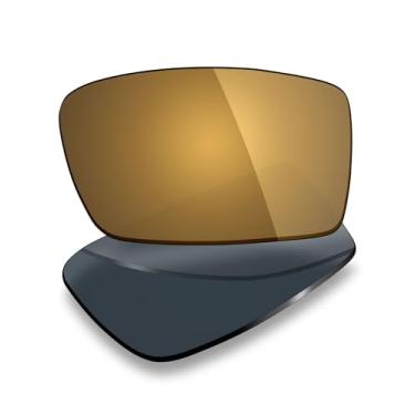 Imagem de Mryok Lentes de reposição polarizadas compatíveis com óculos de sol Arnette Fuzzy AN4187, HD Polarized, proteção UV, resistente a impactos e ajuste perfeito - Bronze dourado