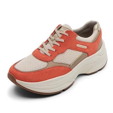 Imagem de Rockport Prowalker W Laceup feminino, Bronzeado/laranja, 36