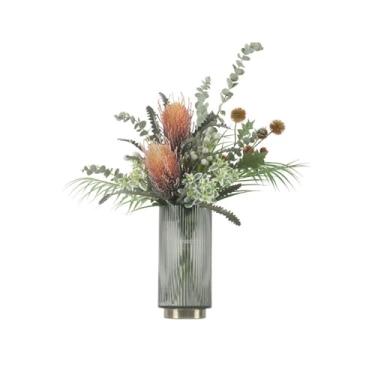 Imagem de KEG801302 Flores falsas decorações de arranjo de flores artificiais buquê de arte artesanal mesa de jantar entrada mesa central simulação de flores decoração