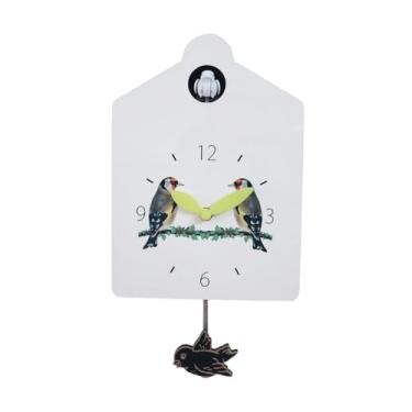 Imagem de WeiLaiKeQi Relógio de parede cuco de parede com pêndulo ajustável, robusto, silencioso e elegante, ideal para cozinha e quarto.