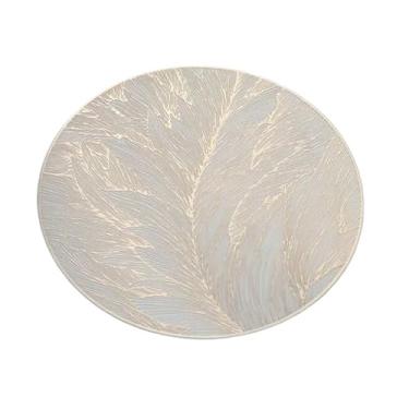 Imagem de Jogo americano leve de 1/4 peças, tapete de mesa de PVC com ampla aplicação, tapete protetor redondo resistente ao calor (1 peça)