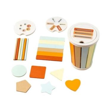 Imagem de Brinquedos Educativos De Reconhecimento De Cores E Formas Em Madeira P
