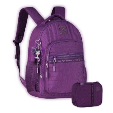 Imagem de Kit Mochila Rebecca Bonbon Costas Teen E Estojo Box Escolar