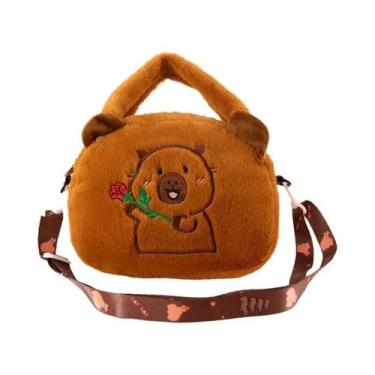 Imagem de Mochila De Pelúcia Kapibara De Grande Capacidade, Bolsa De Mão Convers