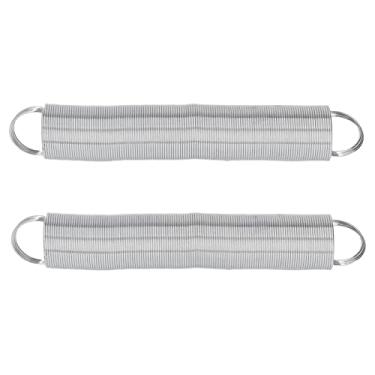 Imagem de Cerca elétrica Portão de mola Cerca de gado de aço inoxidável Mola de tensão extensível até 16 pés para portão de pasto Fácil instalação Material durável 2 peças