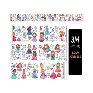 Imagem de Rolo De Desenho E Colorir DIY Para Crianças 0.9/3M Papel De Graffiti D