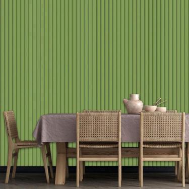 Imagem de Papel De Parede Efeito Ripa Verde Aspargo Adesivo Lavável