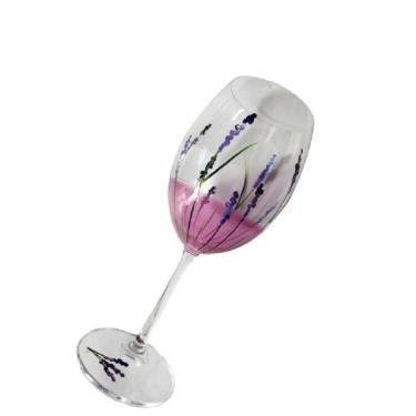 Imagem de Taça Pintada À Mão Lavanda Cristal