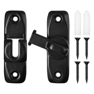 Imagem de Fechadura de porta de celeiro de 90/180 graus de liga de alumínio travas de porta de segurança trava de segurança para armários celeiro jardim proteção de animais de estimação garagem banheiro janela