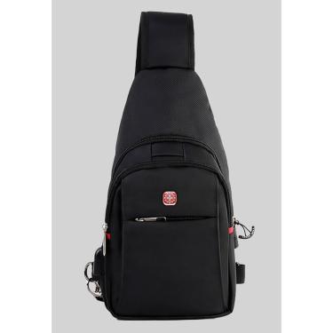 Imagem de Mochila Transversal Cross WaveAnti Furto USB Shoulder Bag Masculina-Masculino