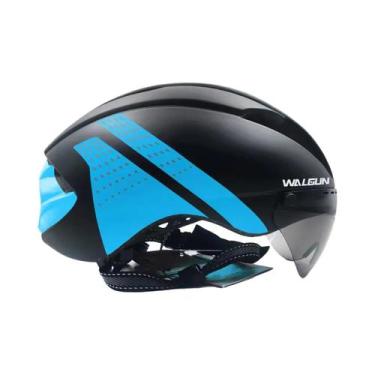 Imagem de Capacete De Bicicleta Unissex Com Lentes Substituíveis Para Competição