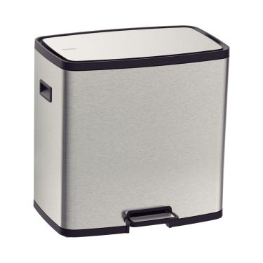 Imagem de LIXEIRA TRAMONTINA OCTO AÇO INOX COM 2 BALDES REMOVÍVEIS E PEDAL 15L + 15L 94544/430