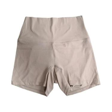 Imagem de Shorts De Yoga De Cintura Alta Em Cor Sólida Para Mulheres, Leggings D