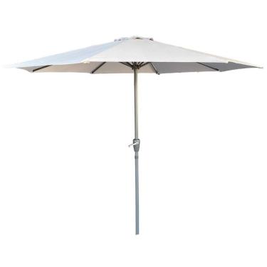 Imagem de Ombrelone Central Paraty Bali Fratini 270 Cm (largura) Sem Base Em Alumínio Cinza Capa Poliéster