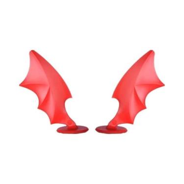 Imagem de Adesivos Decorativos De Chifres De Diabo Para Capacete De Moto, Par De