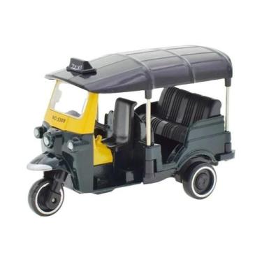 Imagem de Modelo De Tuk Tuk Clássico Em Escala 1:43, Carro Triciclo De Metal Fun