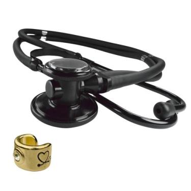 Imagem de Estetoscopio Rappaport Esteto Duplo Black Adulto Pediatrico - Love Sau