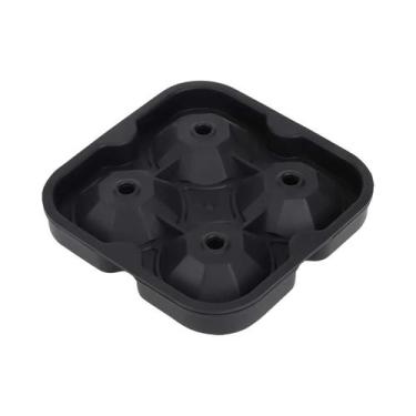 Imagem de Forma De Gelo De Silicone Em Forma De Diamante Com Tampa Para Bebidas 