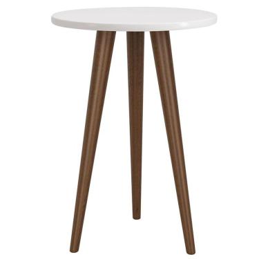 Imagem de Mesa De Canto Theo Branco Amadeirado - Reller
