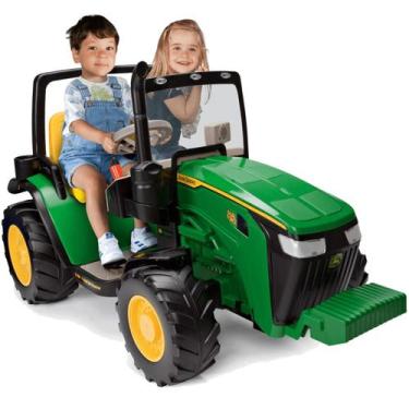 Imagem de Trator Eletrico Peg Perego John Deere Dual Force 12V 2 Lugares - Peg P