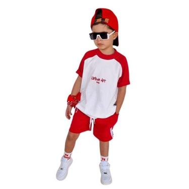 Imagem de Conjunto Infantil Masculino Short e Camiseta Estampada - Ewg Moda Infa