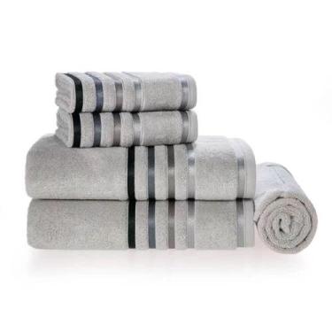 Imagem de Jogo de Toalhas / Banho em Algodão 5 Peças Lumina - Karsten, MINERAL