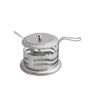 Imagem de Açucareiro Com Colher Em Metal E Vidro De  200 Ml