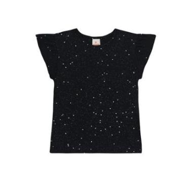 Imagem de Blusa infantil menina em cotton com brilho Brandili-Feminino