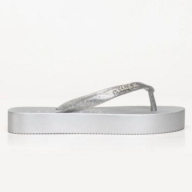 Imagem de Chinelo Feminino Fresh Up Full Glitter Prata Petite Jolie PJ7705-Feminino