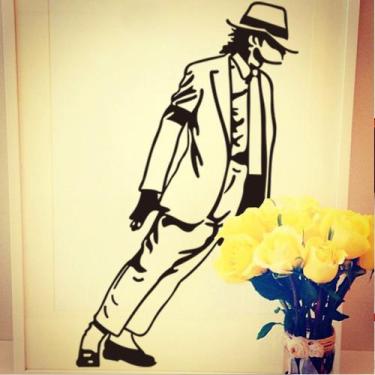 Imagem de Adesivo de parede Michael Jackson Iconic Dance Pose removível - taiyua