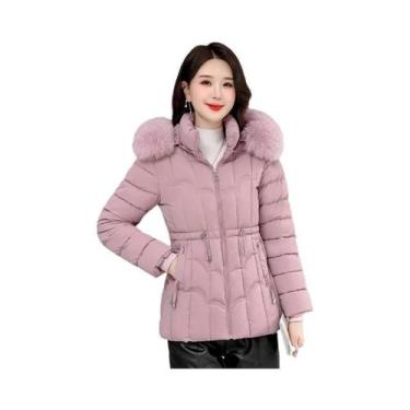 Imagem de Jaqueta De Inverno Feminina Com Capuz, Acolchoada, Parka De Alta Quali