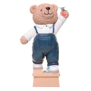 Imagem de Figura Decorativa Ursinho com Avião Teddy Charm 13cm x 7,5cm