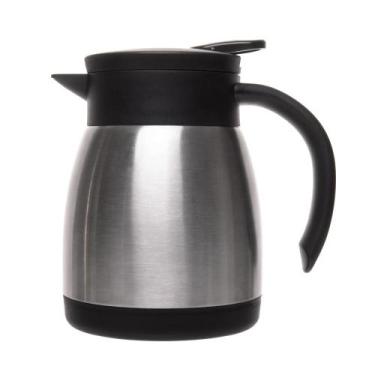 Imagem de Garrafa Térmica com Botão Preto 400ml Aço Inox - Wolff