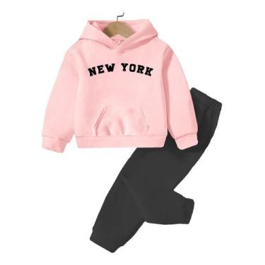 Imagem de Conjunto Moletom Infantil Blusa e Calça Estampado New York - Lucas Lun