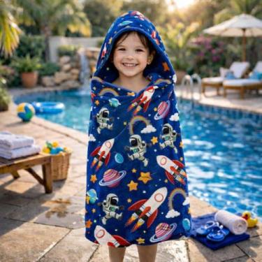 Imagem de Toalha De Banho e Praia Infantil Gigante Estampada Unicórnio Super Her