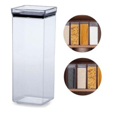 Imagem de Pote Hermetico Lumini Quadrado Alimentos Empilhável 2.200 Ml - Paramou