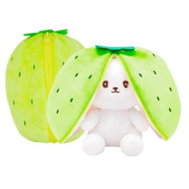 Imagem de Pelúcia Coelho Verde Claro Surpresa 2 em 1 35cm CaaToys