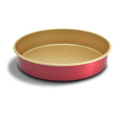 Imagem de Assadeira Redonda Antiaderente Cereja E Creme Nº25 Arnix