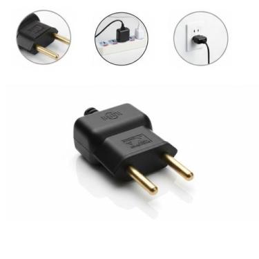 Imagem de Pino Plug Macho para Tomada 2P 10A 250V Preto Ilumi