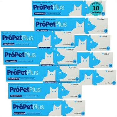 Imagem de Própet plus 14g pré e probiótico para cães e gatos ucbvet kit com 10