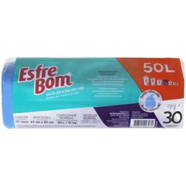 Imagem de Saco de Lixo Azul Rolo 50 LT Fundo Reforçado Bt307 Bettanin - Esfrebom