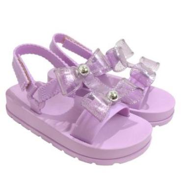 Imagem de Sandália Casual Infantil Menina Papete com Laços Zaxy 18777-Feminino